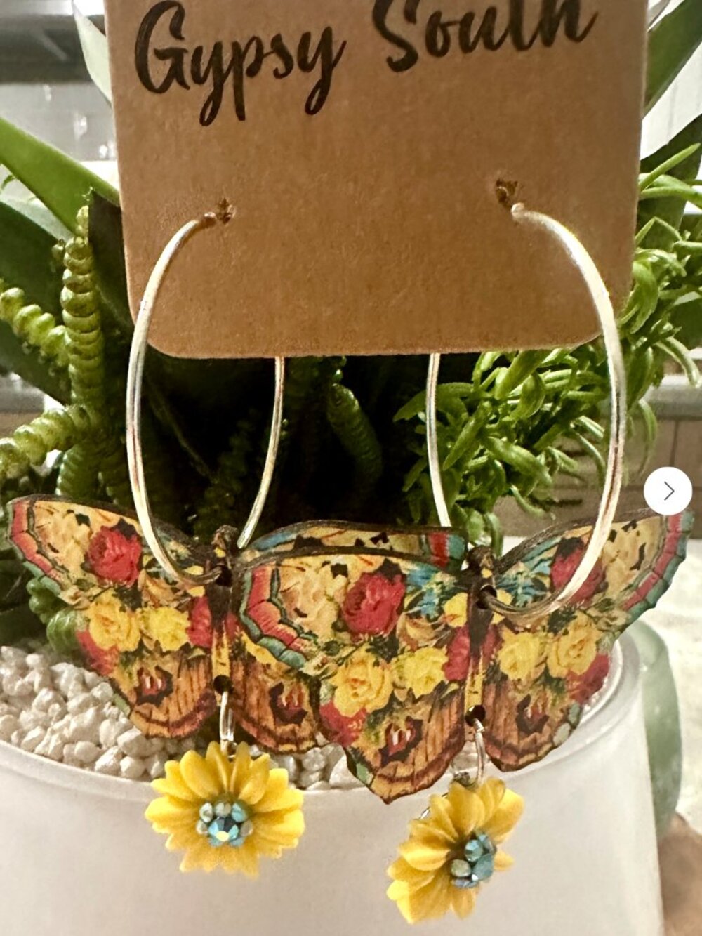 Golden Butterfly Earrings